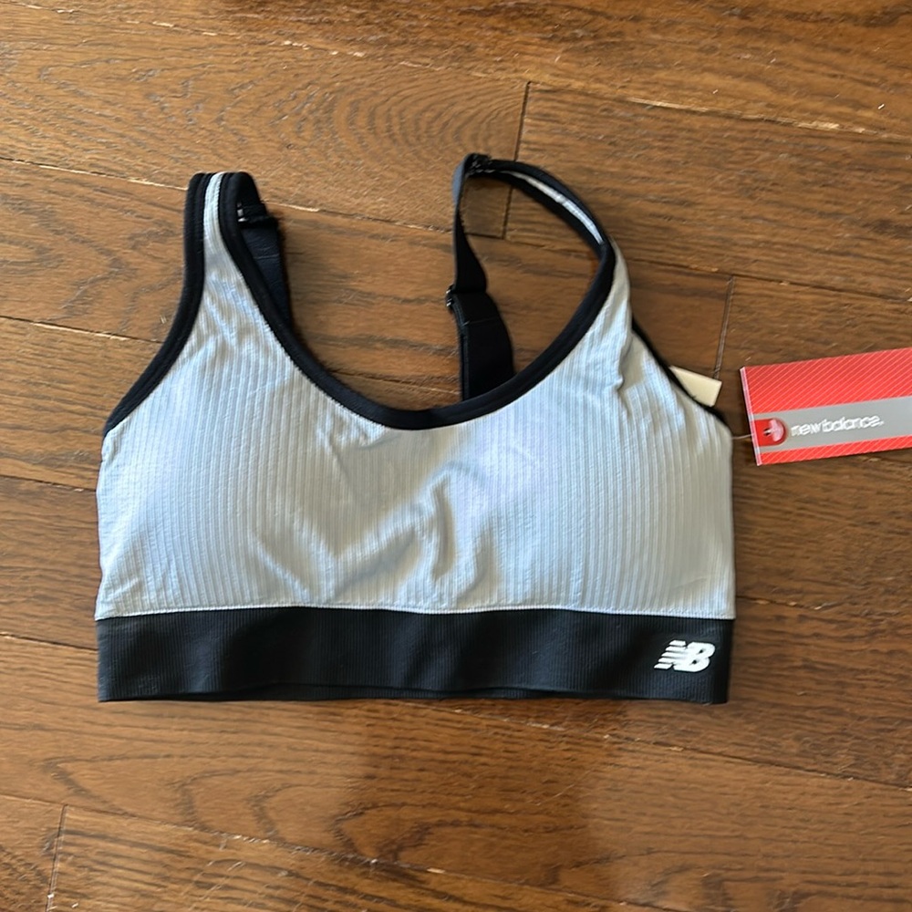New Balance Sport Bra -Size M- Gray/Black - New with Tags